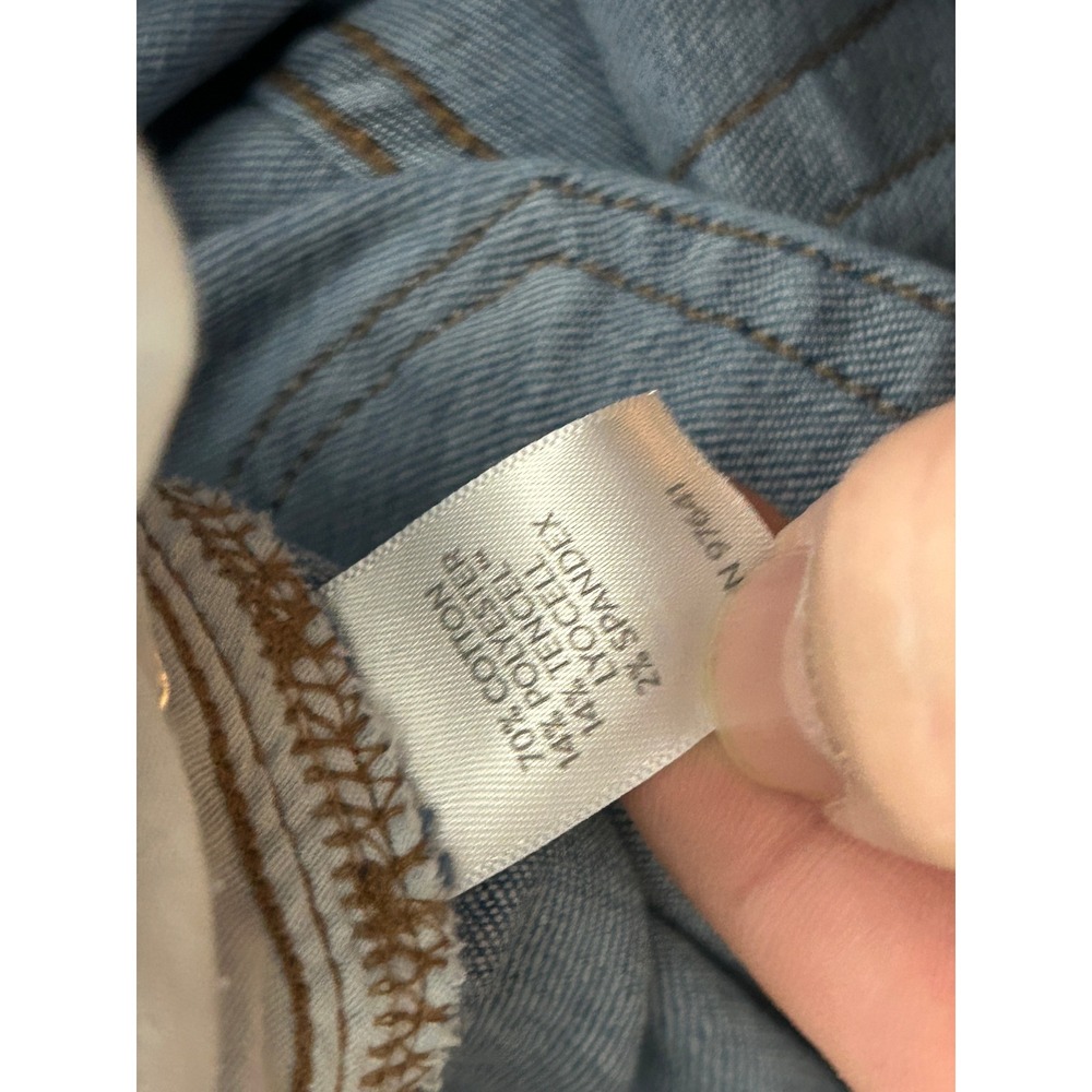 J.Jill Denim Curv-Fit High-Rise Straight-Leg‎ Crop Jeans Blue Size 18T Raw Hem - Picture 4 of 11